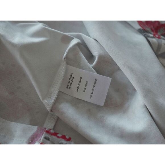 Women's Light Gray & Red Floral V-Neck Maxi Dress 2XL #2034-A3 - Picture 8 of 8